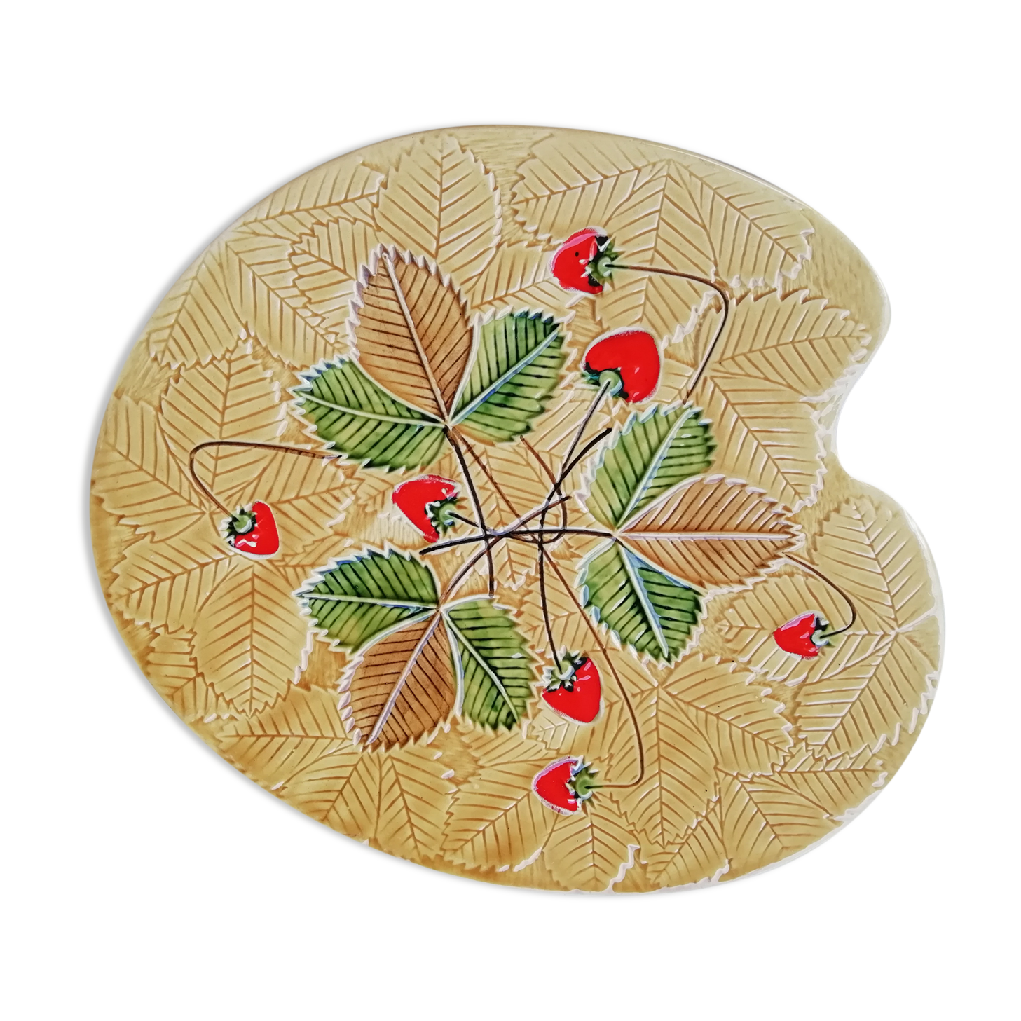 Strawberry barbotine dish