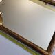 Stucco and wood fireplace mirror 53x38 cm