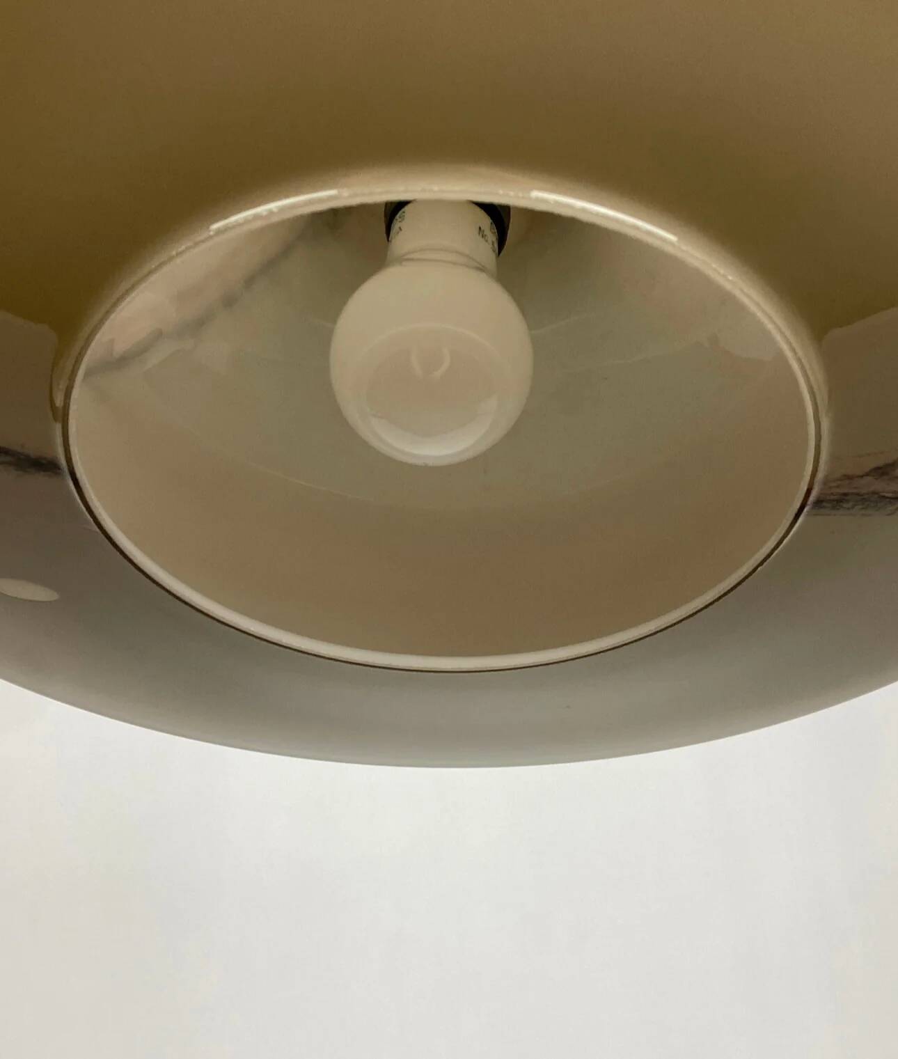 Large 'Cirrus' brown glass UFO suspension by Peill and Putzler XL 1970
