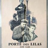 Original poster 1957 Porte des lilacs Georges Brassens René Clair