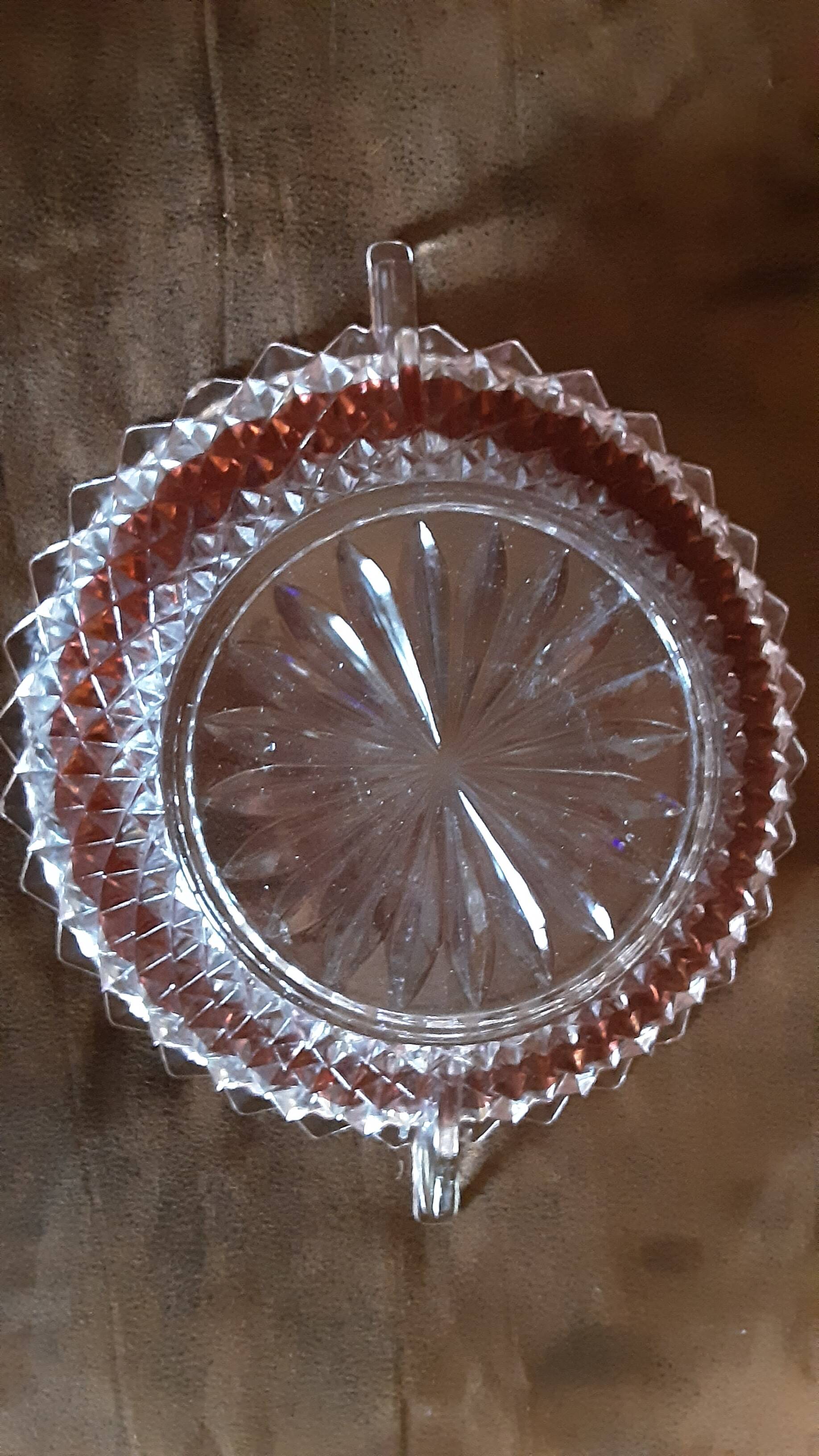 Vintage glass salad bowl