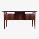 Rosewood desk by Gunnar Nielsen Tibergaard for Tibergaard, 1960s
