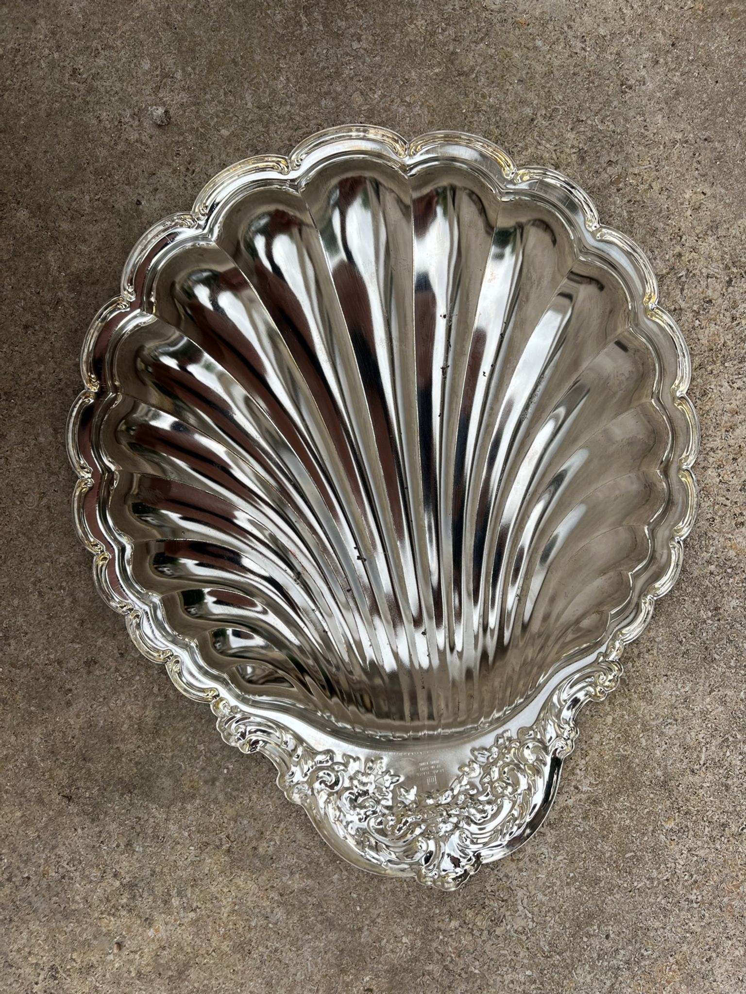Silver shell dish
