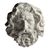 Tête de Zeus en plâtre XL surdimensionnée