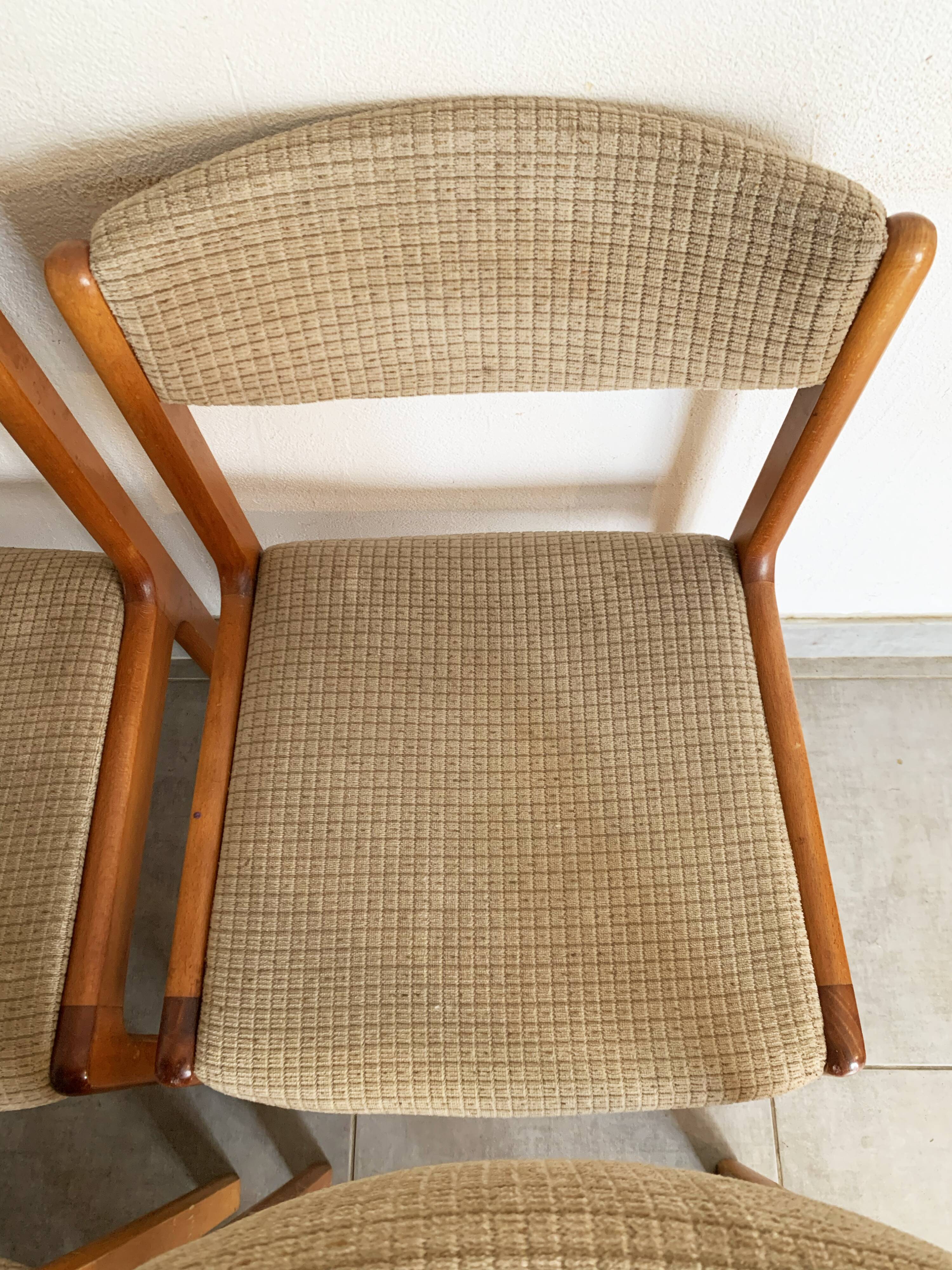 Set de 4 chaises vintage baumann des années 50