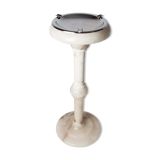 1930 white marble and chrome ashtray