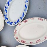 Set of 6 old earthenware dishes