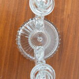 Mid-century glass candlestick/bohemia,1960's