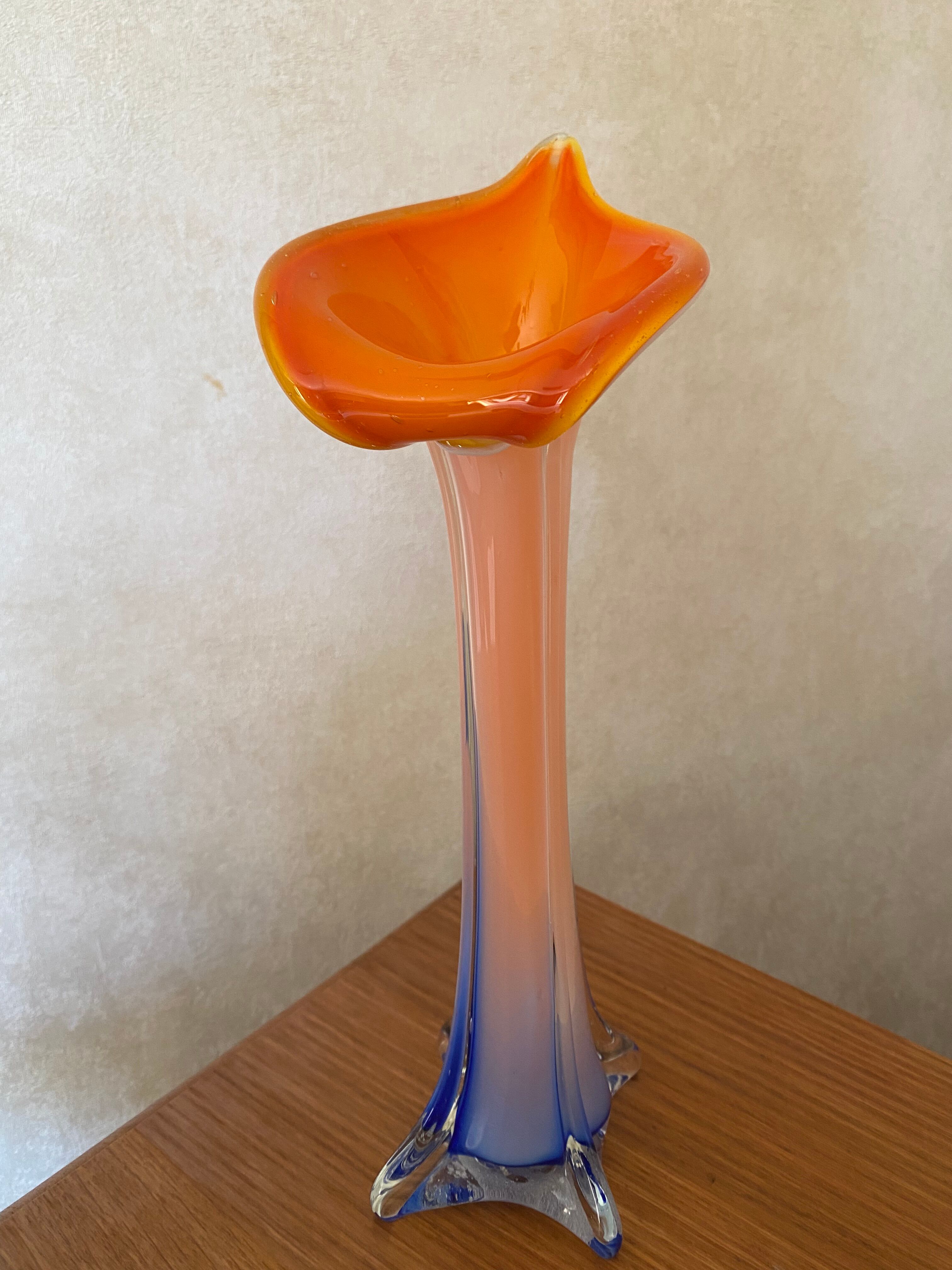 Vintage opalescent callas vase