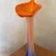 Opalescent calla lily vase vintage