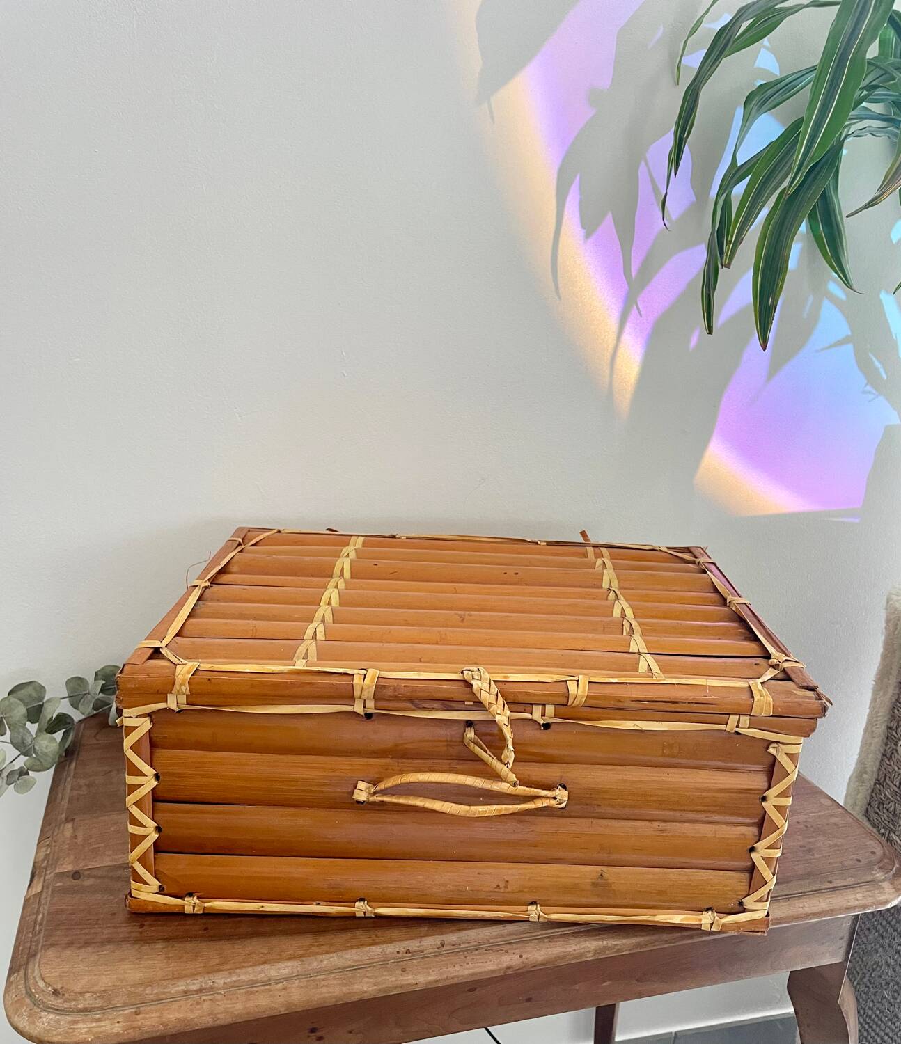 Vintage bamboo briefcase