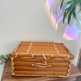 Vintage bamboo briefcase