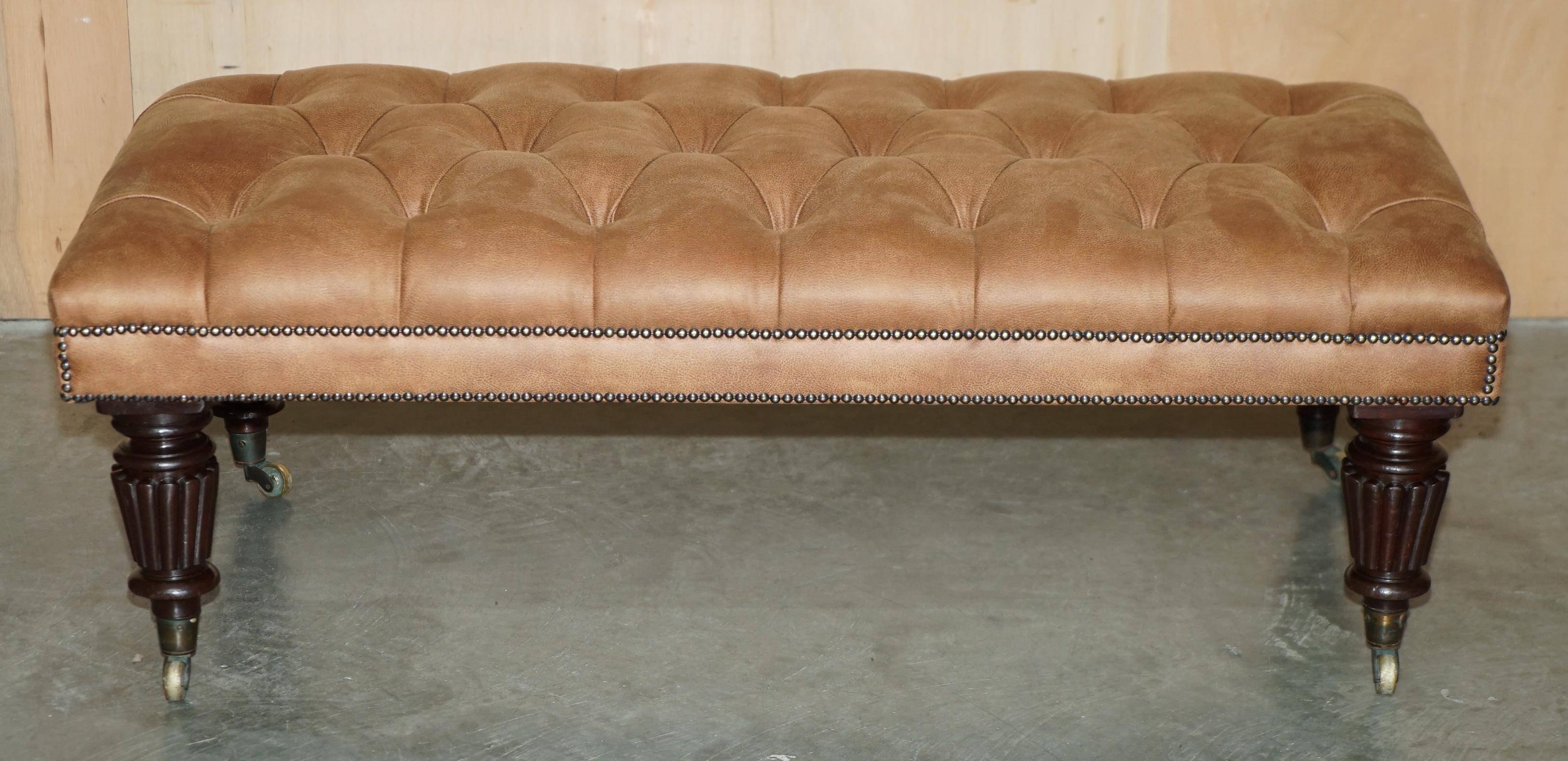 Chesterfield XXL leather sofa hand-dyed