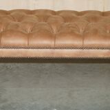 Chesterfield XXL leather sofa hand-dyed