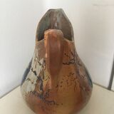 Artisanal pitcher enamelled terracotta