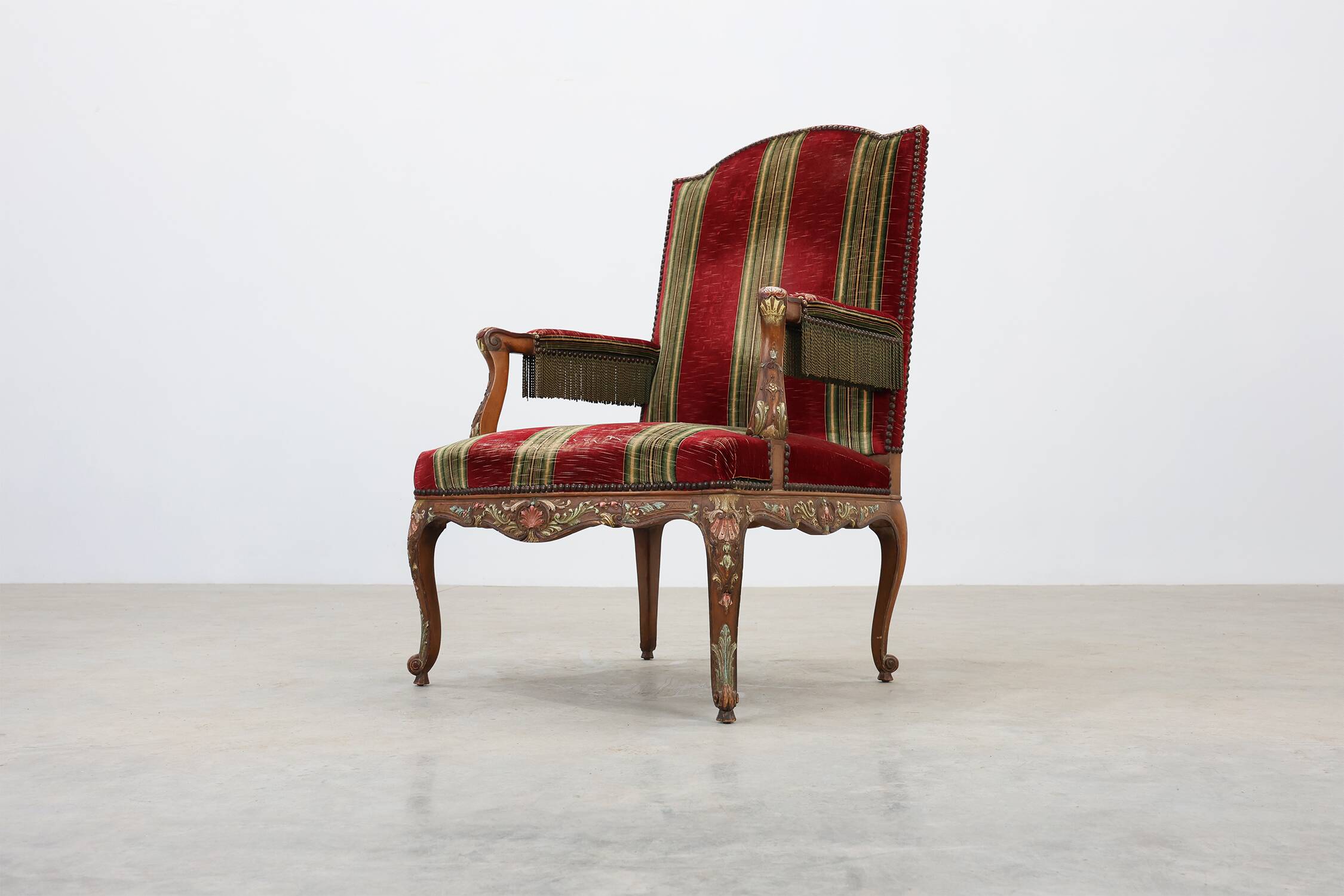 Fauteuil en chêne Louis XIV, France, 19e siècle
