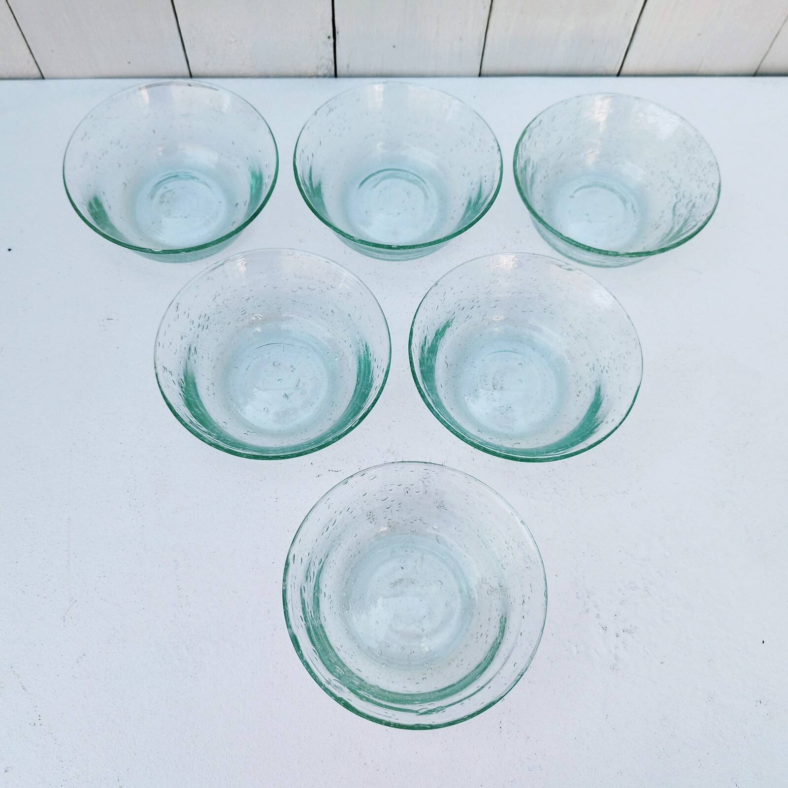 Vintage Biot glassware blown glass ramekins