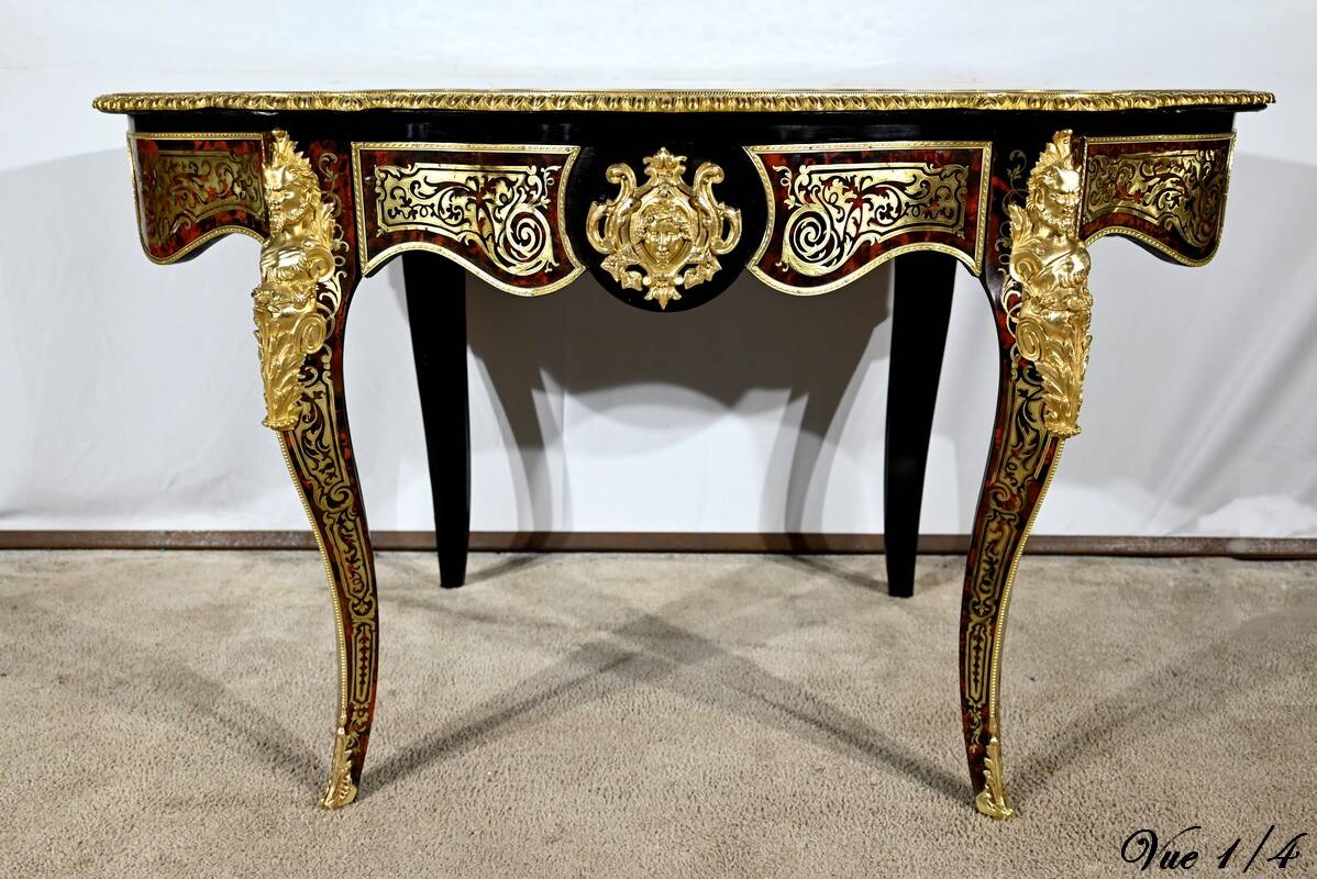 Table d’Apparat en Poirier Noirci, époque Napoléon III – Milieu XIXe