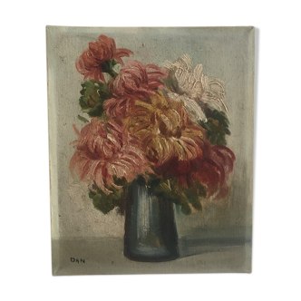 Bucolic bouquet oil painting