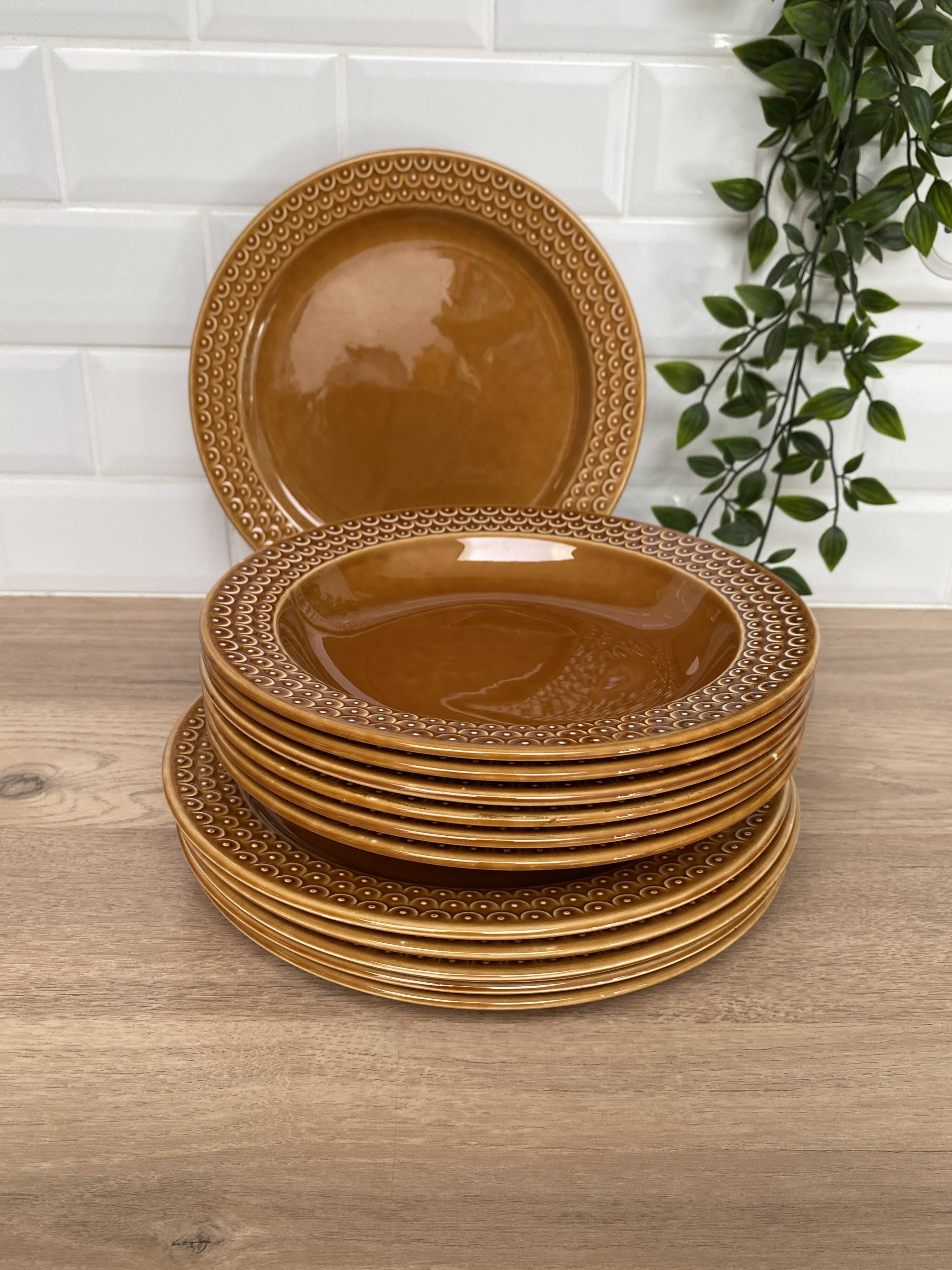 Set of 12 Pagnossin earthenware plates