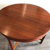 Table ronde extensible scandinave années 1970