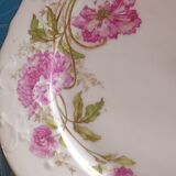 6 assiettes à dessert en faïence ouvragée , 1960's, travail français .