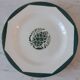 Set of 6 flat green plates Aubagne
