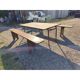 Industrial or communal table with benches