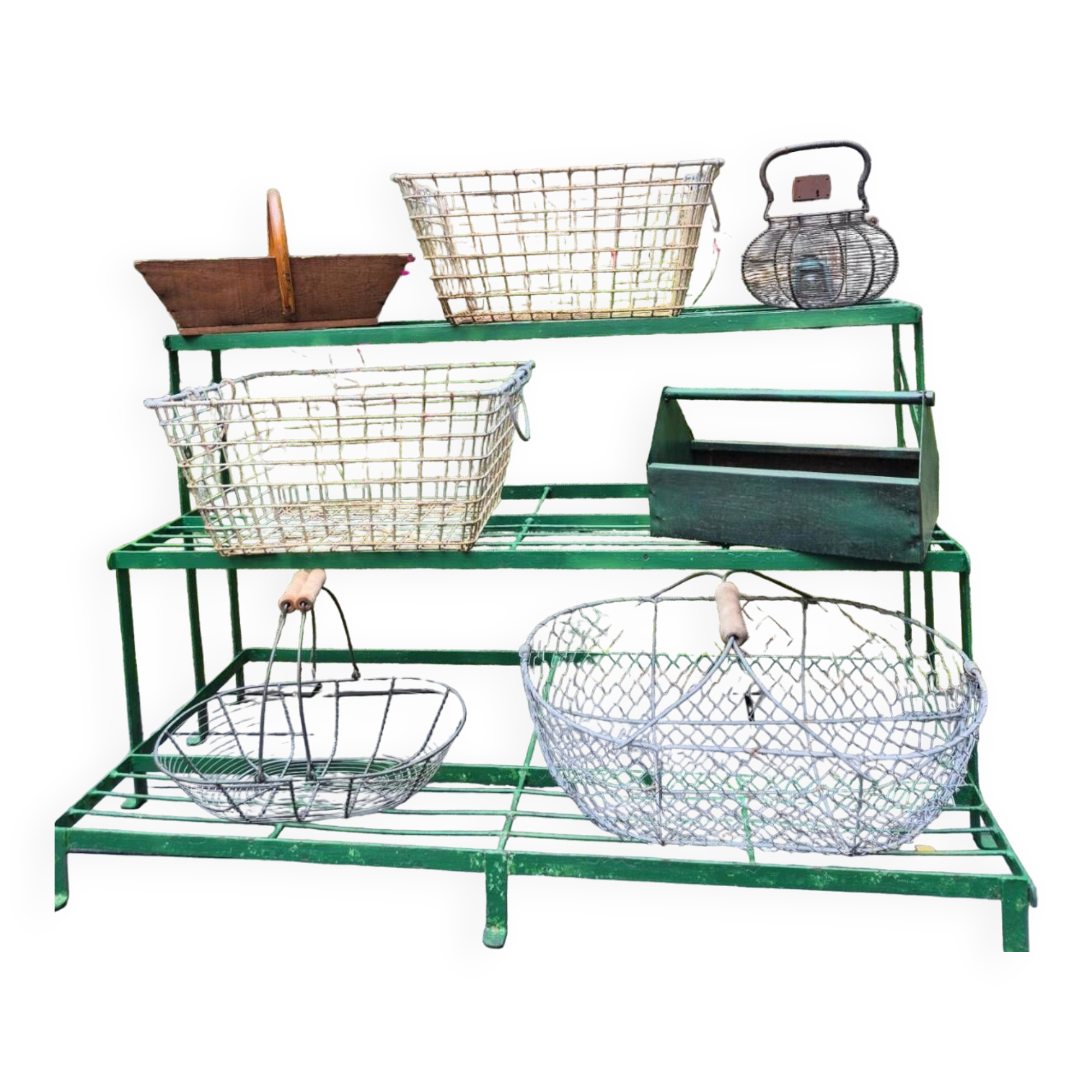 Old metal basket