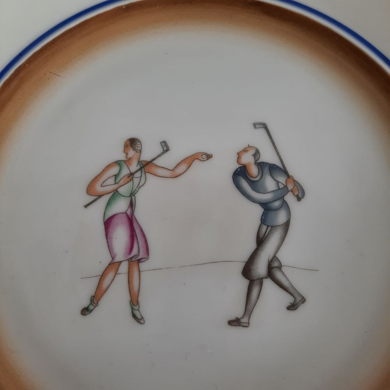 Set of 4 dishes, Gio Ponti, Richard Ginori, sport series