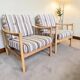 set of 2 vintage wooden armchairs / KNOLL armchairs