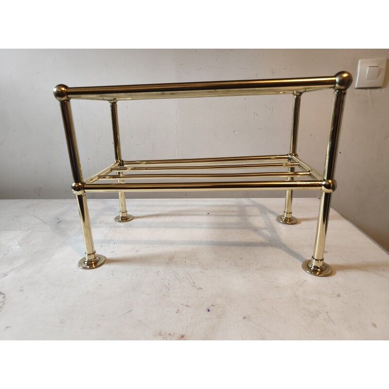 1900 shop shelf in bronze and brass