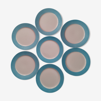 Digoun Azure Blue Dessert Plate Suite