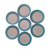 Digoun Azure Blue Dessert Plate Set