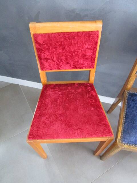 3 antique art deco chairs