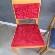 3 antique art deco chairs