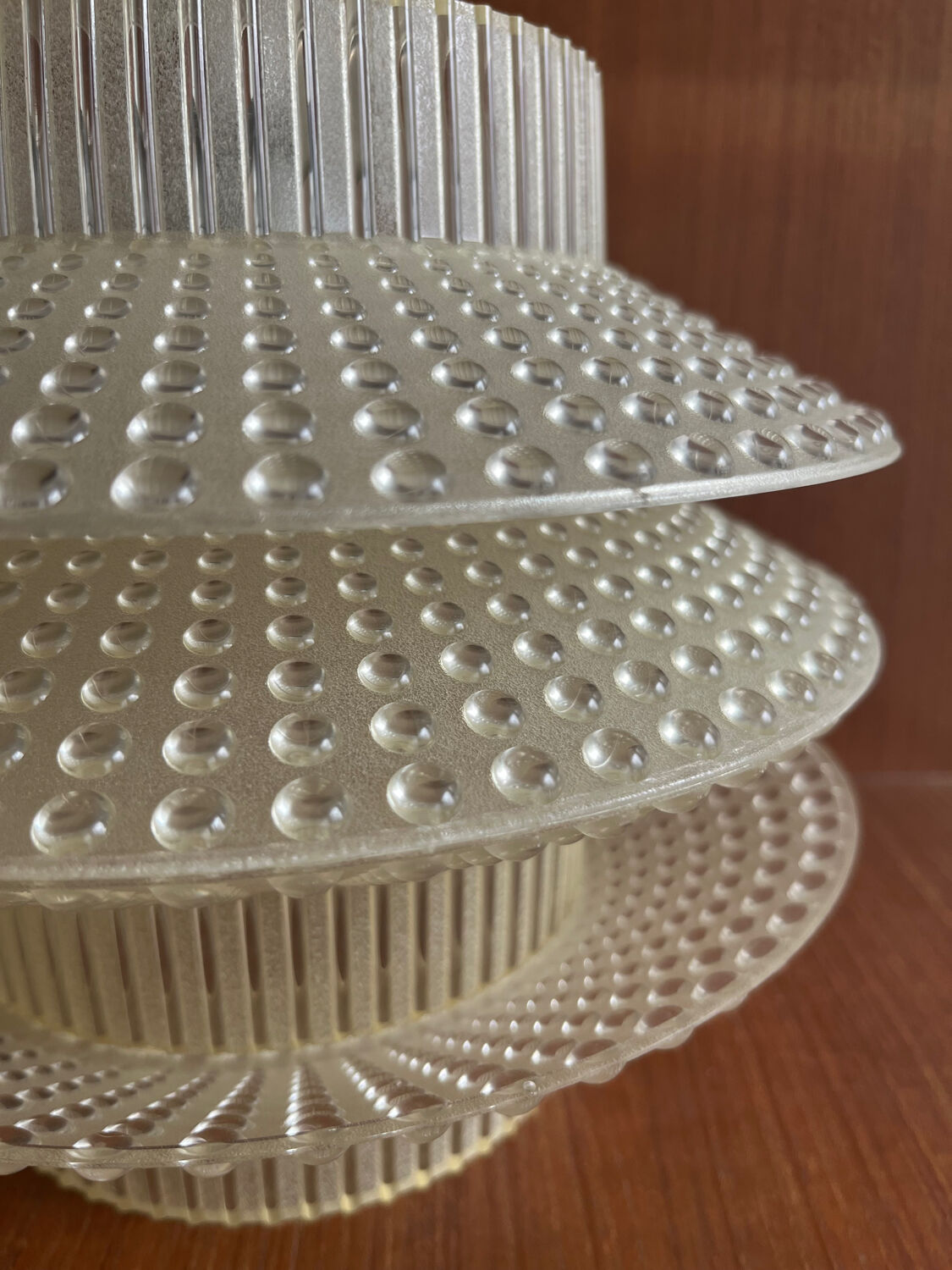 Vintage plastic lamp, space age, op art, 1960s / 1970s