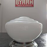 "Skyscraper" ceiling light in white opaline, Art Deco 1930