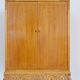 Mid-century modern artisan wardrobe in elm, Sweden, 1940s.