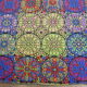 Carpet old kilim in the 1970s lotus flowers 235 x 200 cm