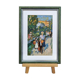Vintage Framed Street Scene in Oil - 'Off to School'
