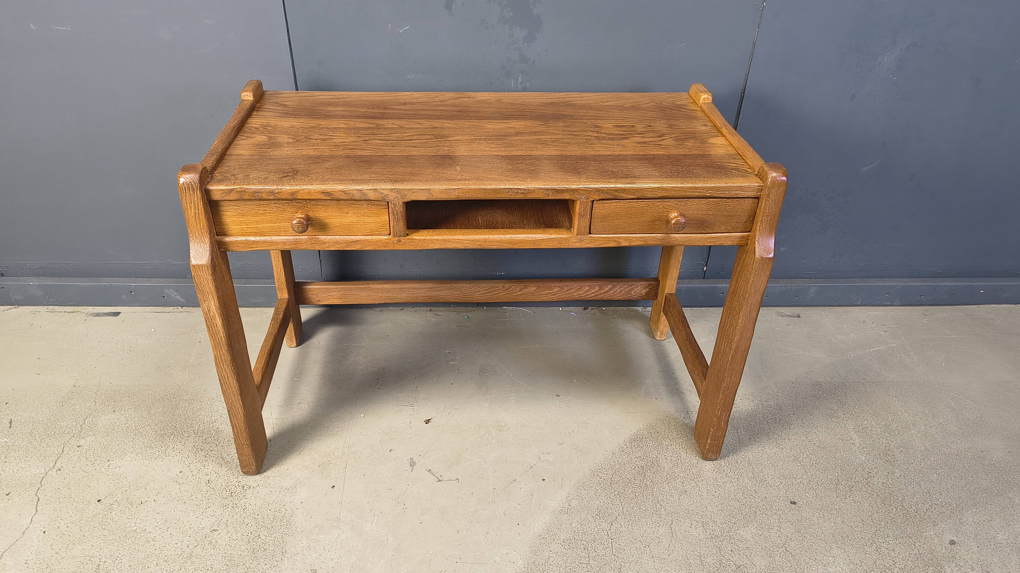 Vintage oak vanity table or desk by Depuydt Belgium, 1960s