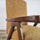 Fauteuil inclinable en bois et tissu des années 70