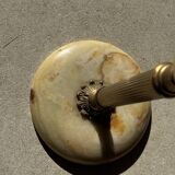 Marble and brass standing ashtray H74 D17