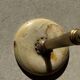 Marble and brass standing ashtray H74 D17