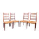 Teak and wicker dining chairs, 1960s