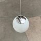 Mid-Century German Glass and Metal Ball Pendant