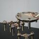 3 candle holders and 1 modular cup NAGEL 1970