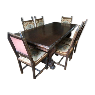 Salle à manger Renaissance avec 6 chaises