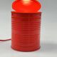 Vintage Red Tin Can Lamp, Ad Van Berlo, Vrieland Design, 1980s